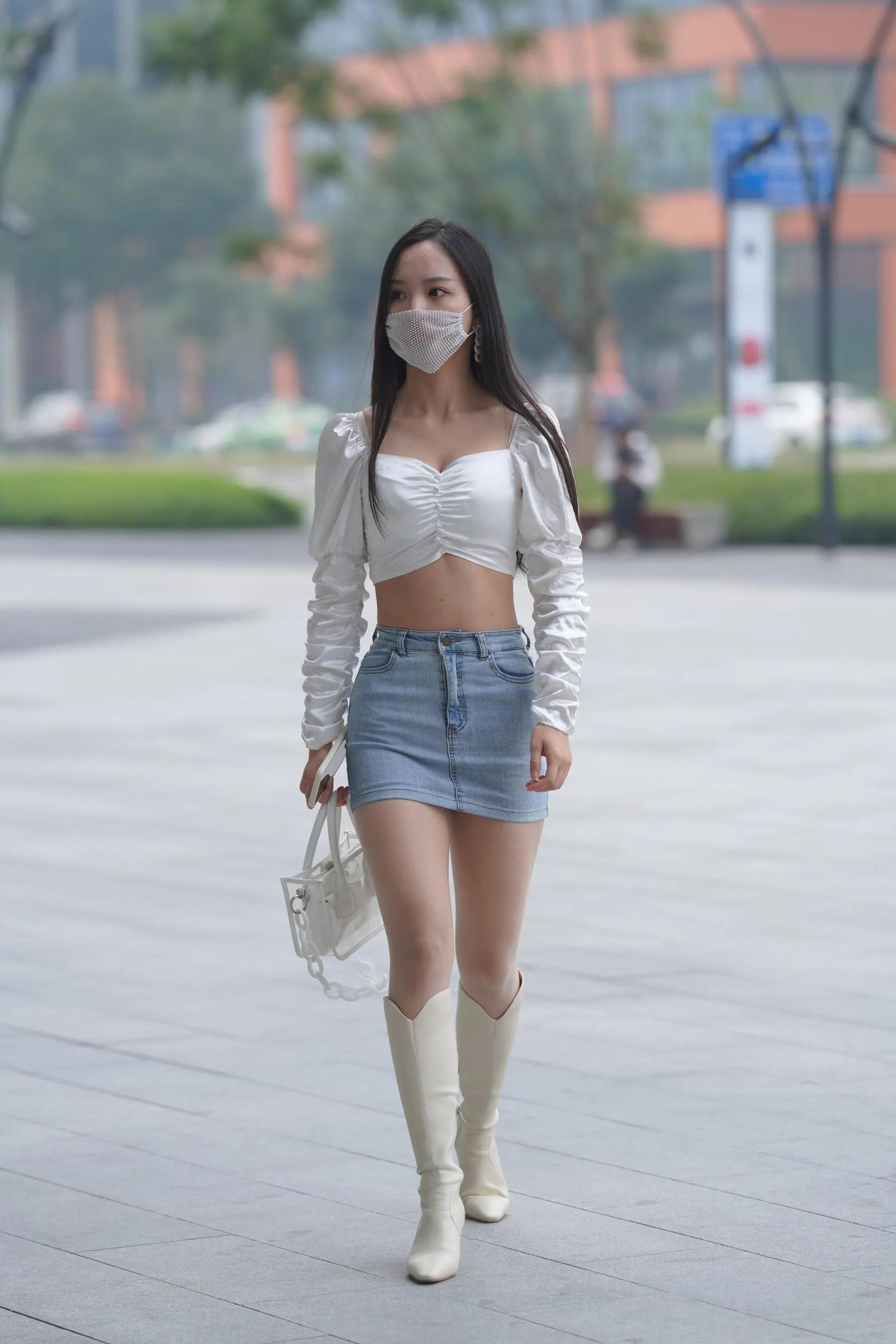 魔镜街拍 NO.170 凯恩街拍摄影-牛仔裙小姐姐 [304P]插图6